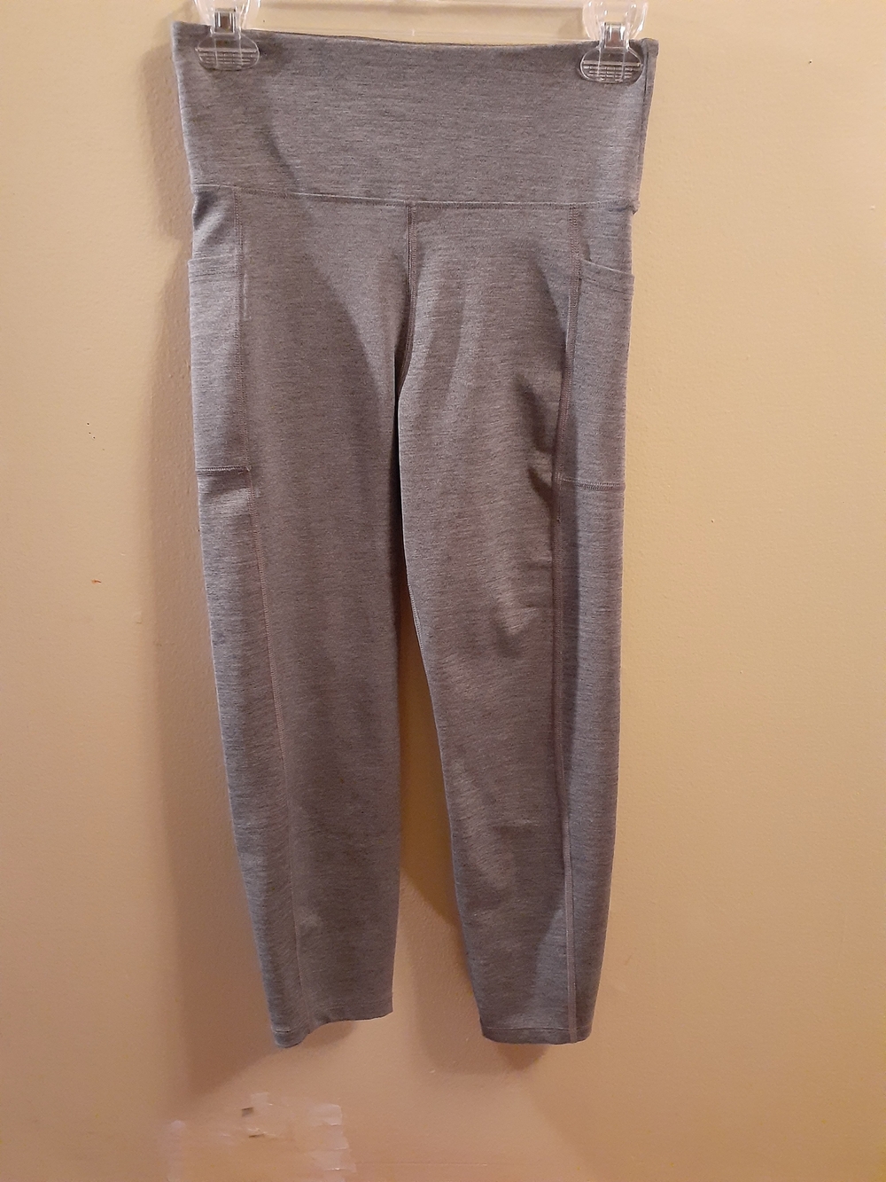 Bally Gray High-Waist Leggings with Side Pockets